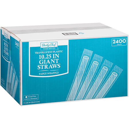 Member’s Mark Translucent Giant Plastic Straws, Wrapped (2400 ct.)