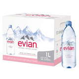 evian Natural Spring Water (1 L bottles, 12 pk.)