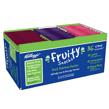 Kellogg’s Fruity Snacks Variety Pack (2.5oz / 36pk)