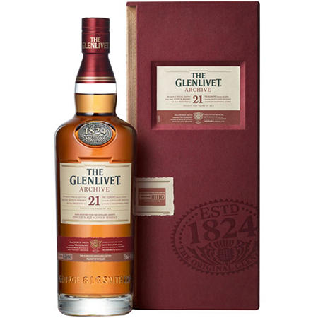 The Glenlivet Single Malt Scotch Whisky 21 Year Old (750 ml)