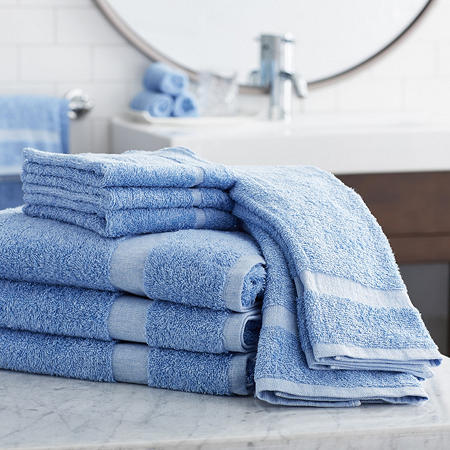 Member’s Mark Commercial Hospitality Washcloth, Blue, Set of 24