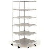 Seville Classics NSF-Certified Heavy-Duty Steel 6-Level Corner Shelf