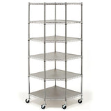 Seville Classics NSF-Certified Heavy-Duty Steel 6-Level Corner Shelf