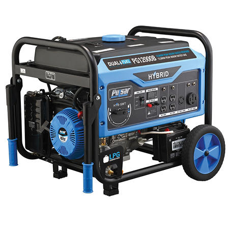 Pulsar 9,500/12,000-Watt Dual-Fuel Electric/Recoil Start Portable Generator