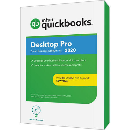 QuickBooks Desktop Pro 2020 with 90 Days Free Support (PC Disc)