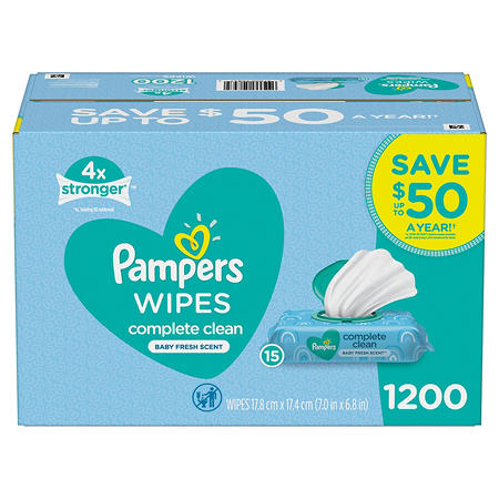 Pampers Scented Baby Wipes, Complete Clean (1200 ct.)