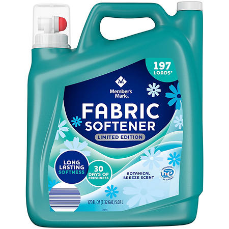 Member’s Mark Liquid Fabric Softener, Botanical Breeze (170 oz., 197 loads)