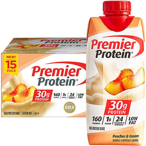 Premier Protein 30g High Protein Shake, Peaches & Cream (11 fl. oz., 15 pk.)