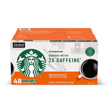 Starbucks Coffee 2X Caffeine K-Cups, Medium Roast (48 ct.)