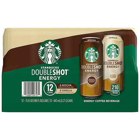 Starbucks Doubleshot Energy, Mocha and Vanilla Variety Pack (15 oz., 12 pk.)