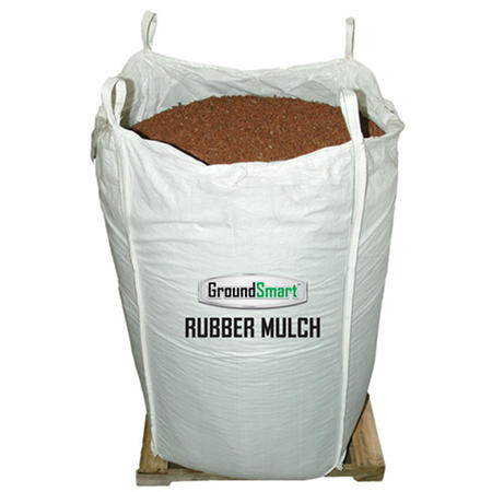 GroundSmart Rubber Mulch Cedar Red 76.9 cu ft Super Sack (Assorted Sizes)