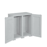 Simplex Low Cabinet - 2 High Compartments Grey