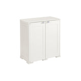 Simplex Low Cabinet - 2 High Compartments Cream