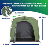 YardStash 3 Sheds & Outdoor Storage – Heavy Duty, Portable, Space Saving Bike Shed Tent – All Weather Tarpaulin Protects from Rain, Wind & Snow w/ Bonus Carry Bag – Camping Accessories