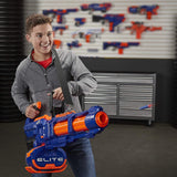 NERF Elite Titan CS-50 Toy Blaster — Fully Motorized, 50-Dart Drum, 50 Official Elite Darts, Spinning Barrel — for Kids, Teens, Adults