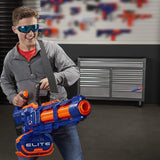 NERF Elite Titan CS-50 Toy Blaster — Fully Motorized, 50-Dart Drum, 50 Official Elite Darts, Spinning Barrel — for Kids, Teens, Adults