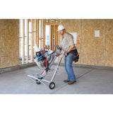 Bosch Portable Folding Gravity Rise Miter Saw Stand with Wheels