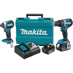 Makita 18-Volt LXT Lithium-Ion Brushless Cordless Hammer Drill and Impact Driver Combo Kit (2-Tool) w/ (2) 4Ah Batteries, Bag