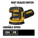 DEWALT 20-Volt MAX XR Cordless Brushless 5 in. Random Orbital Sander with (2) 20-Volt Batteries 5.0Ah & Charger