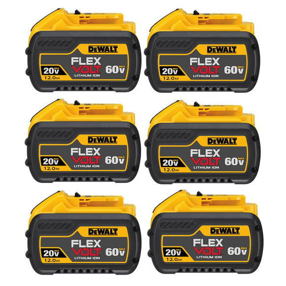 DEWALT FLEXVOLT 20-Volt/60-Volt MAX Lithium-Ion 12.0Ah Battery (6-Pack)