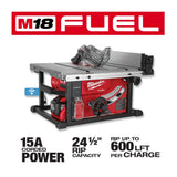 Milwaukee M18 FUEL ONE-KEY 18-Volt Lithium-Ion Brushless Cordless 8-1/4 in. Table Saw Kit with (1) 12.0Ah Battery and Stand