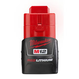 Milwaukee M12 12-Volt Lithium-Ion Cordless 3/8 in. and 1/4 in. Ratchet Kit (2-Tool) with Battery, Charger and Bag