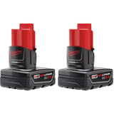 Milwaukee M12 FUEL 12-Volt Lithium-Ion Brushless Cordless 3/8 in. and 1/2 in. Ratchet with two 3.0 Ah Batteries