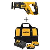 DEWALT 20-Volt MAX XR Cordless Brushless Compact Reciprocating Saw with (2) 20-Volt Batteries 5.0Ah & Charger