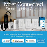 Lutron Caseta Deluxe Smart Dimmer Switch (2 Count) Kit | Works with Alexa, Apple HomeKit, and the Google Assistant | P-BDG-PKG2W-A | White