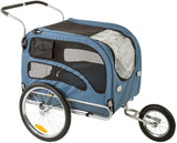 Rage Powersports Blue 2-in-1 Pull-Behind Dog Bike Carrier Bicycle Pet Trailer