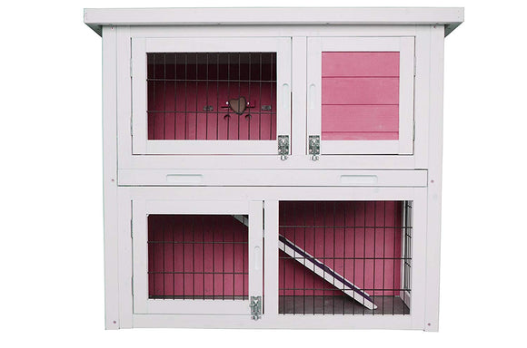 Lovupet 32 2-Story Bunny Rabbit Hutch-Guinea Pig House-Small Animal House 0323