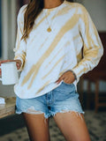 Tie Dye Round Neck Long Sleeves Sweatshirt