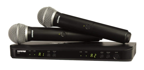 Shure BLX288/PG58-H9 Wireless Vocal Combo with PG58 Handheld Microphones H9