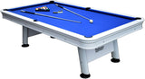 Alpine 8-ft Outdoor Pool Table with Aluminum Frame and Waterproof, UV-Resistant Felt – Includes Accessories, White