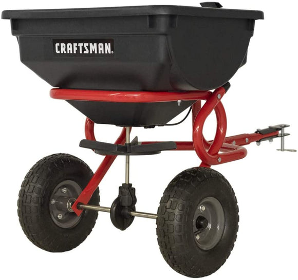 Craftsman CMXGZBF7124322 85-lb Tow Broadcast Spreader, Red