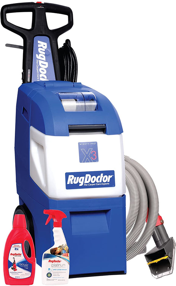 Rug Doctor Might Pro X3 Family Pack Vacuum, Large, Blue