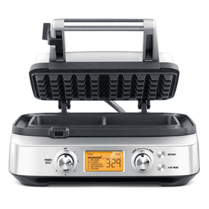 Breville Smart 2-Slice Waffle Pro Maker, Silver (Renewed)