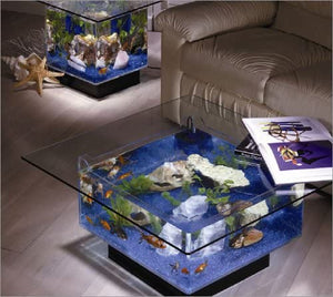 Midwest Tropical Fountain 25 Gallon Aqua Coffee Table Aquarium Tank