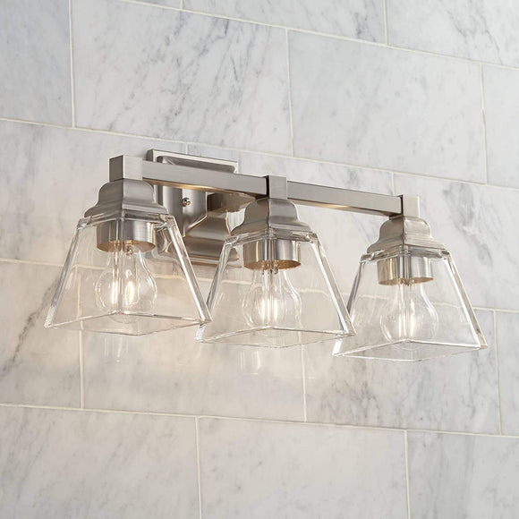 Mencino Modern Wall Light Satin Nickel Hardwired 20