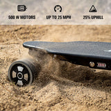 Electric Skateboard Longboard with Remote Controller, 25 MPH Top Speed, 18.6 Miles Max Range, Dual Motors, 8 Layers Maple with Updated Board – 2nd Generation