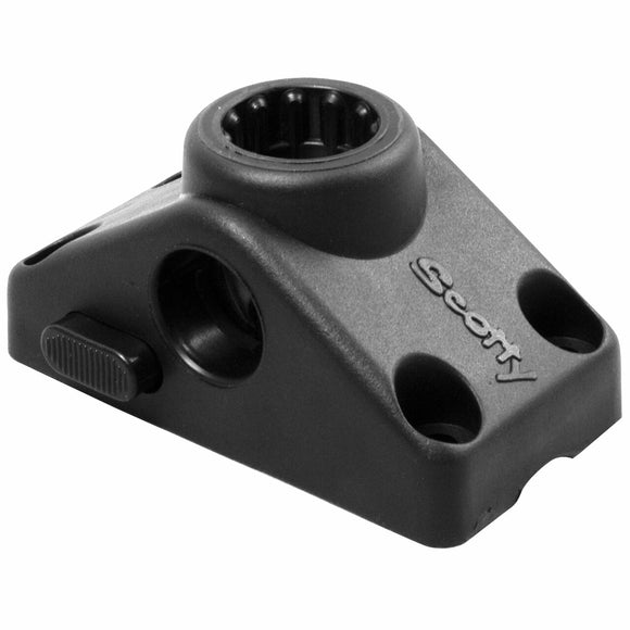 Scotty 0241L-BK Locking Combination Side/Deck Mounting Bracket – Black – 0241L-BK
