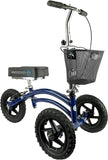 All Terrain Steerable Knee Scooter Knee Walker Heavy Duty Crutches Alternative in Blue