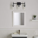 Effimero 3 Light Bathroom Vanity Light| Black Hallway Wall Sconce LL-WL33-5BLK