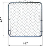Galvanized Chain Link Garden Fence Gate 48-inch Overall Height by 44 inch Frame Width (Fit a 48-inch Opening) 2 Pack Chain Link Fence Walk-Through Gate