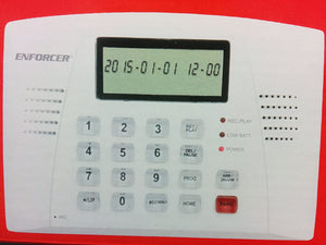 E-921CPQ Automatic Voice Dialer for Security Systems, Trigger-activated alarm and dialer with user-programmable 20-second alarm message, 16-Digit large display with date/time