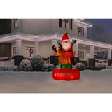 Airblown 6.5 ft. Animated Inflatable Santa and Reindeer Rodeo Scene