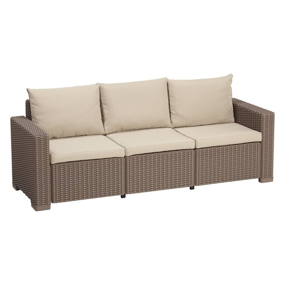 California 3 Seater Sofa Cappuccino