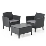 Salemo Balcony Outdoor Sofa Set Graphite