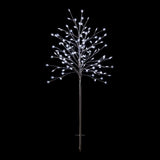 Alpine Corporation 58 in. Tall Frosty Christmas Snowflake Tree with Cool White LED Lights