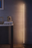 JYL7007A Iris 59.5" LED Integrated Floor Lamp, Modern, Contemporary For Bedroom, Living Room, Chrome